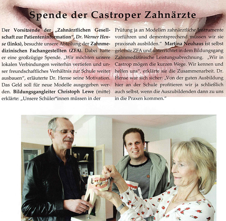 Presse - Zahnärzte in Castrop-Rauxel e.V. in 44575 Castrop-Rauxel